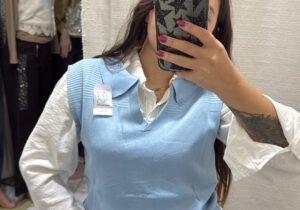 Chaleco Ana celeste