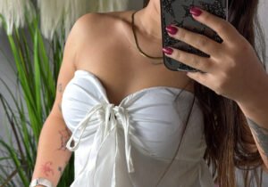 Top volados blanco