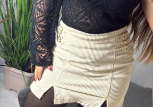 Pollera pana beige