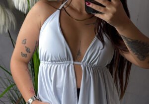Top mariposa blanco