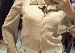 Chaleco crochet beige